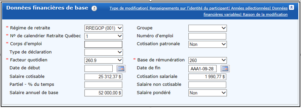 Données financiers de base − Emplopi 1 − Parties des données financières des déclarations annuelles