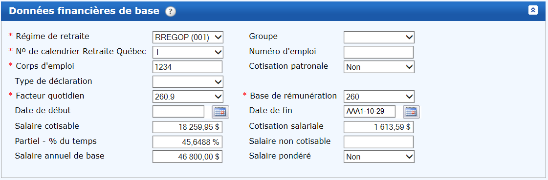 Données financiers de base − Emplopi 2 − Parties des données financières des déclarations annuelles