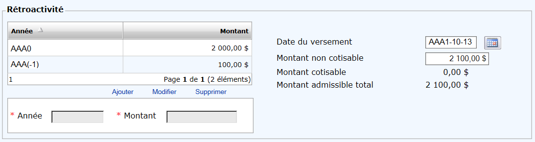 Rétroactivité - Exemple 2