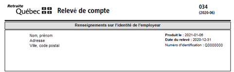 Relevé de compte