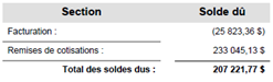 Exemple 2 - Solde dû