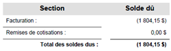 Exemple 3 - Solde dû