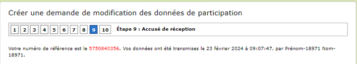 Accusé de réception