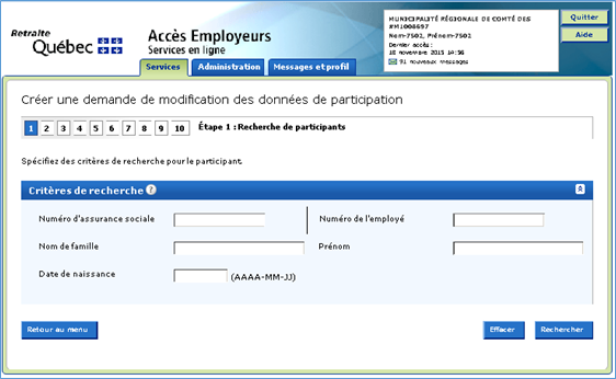 Étape 1 : Recherche de personnes participantes